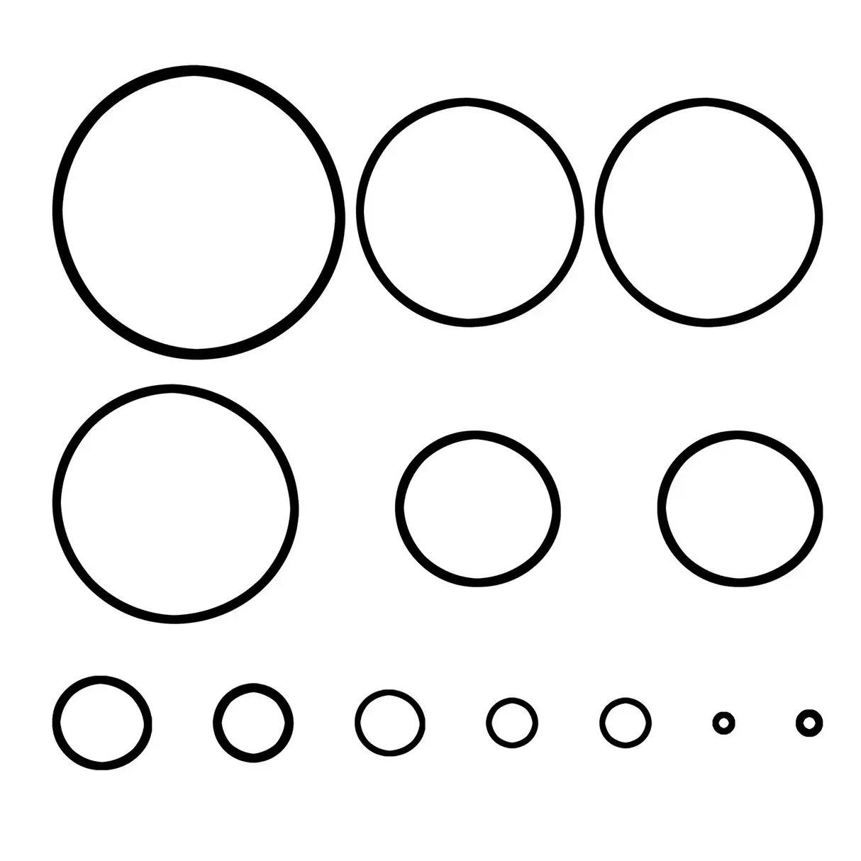 Набор сменных уплотнительных колец (O-rings) для бетонного T-образного нейлера PCTN64
