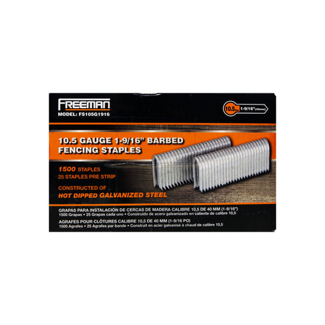 10.5-Gauge 7/8" to 1-9/16" Glue Collated Galvanized Скобы для ограждений (1500 Count)