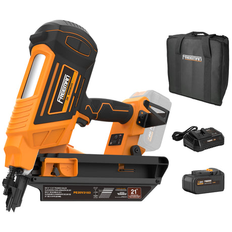 20V Cordless and Brushless 21 Degree 3-1/2" Framing Nailer Kit