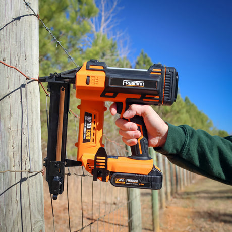 PE20VFS16 20 Volt Cordless 16-Gauge 1" степлер для ограждений, комплект